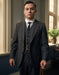 Mens Peaky Blinders Costume Michael Gray Vested Suit - Men's Tuxedo USA