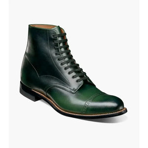 Stacy Adams Madison Cap Toe Lace Up Boot Tone On Tone Green 00110-300