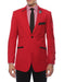 Red & Black Trim Tuxedo - Men's Tuxedo USA