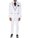 White Satin Trim Notch Tuxedo - Men's Tuxedo USA
