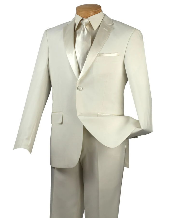 White Prom Suit - White Prom Tuxedo Suits - White Wedding  Classic Notch Tuxedo