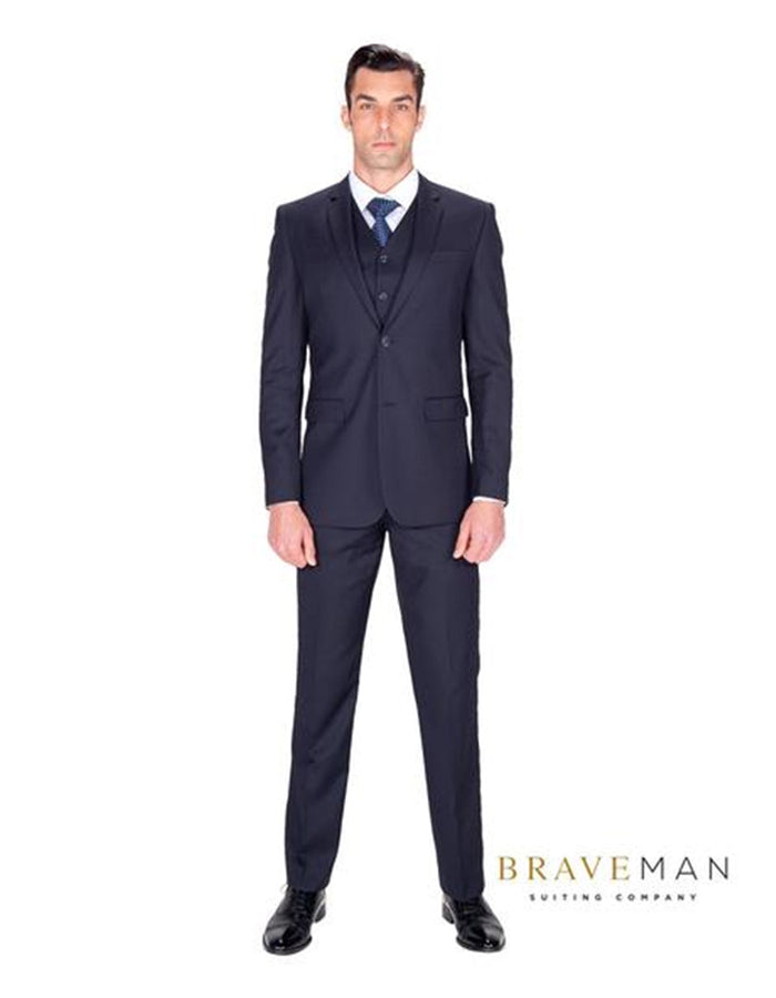 Navy Slim Fit Vested Suit - Men's Tuxedo USA