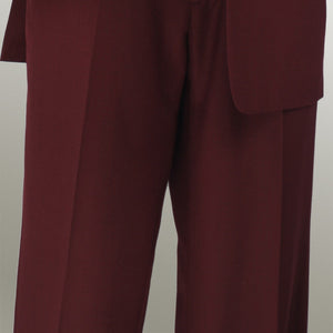 Monte Carlo Collection - Regular Fit 2 Piece 2 Button Textured Weave Burgundy