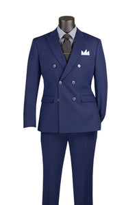 Men's Navy Double Breasted Suit