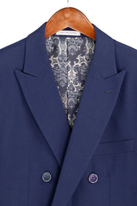 Men's Navy Double Breasted Suit