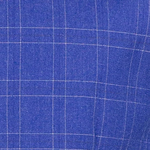 Men's Classic Blue Windowpane Three Piece Suit