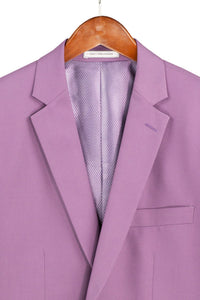 Men's Vintage Violet Solid Three Piece Suit