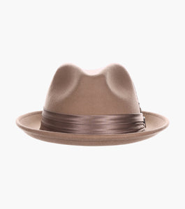 ASH FEDORA Crushable Wool Felt Pinch Front Hat