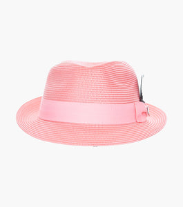 BELMONT FEDORA Poly Braid Pinch Front Hat