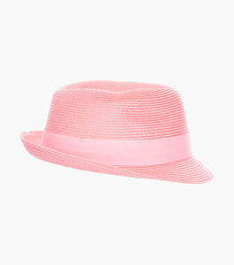 BELMONT FEDORA Poly Braid Pinch Front Hat
