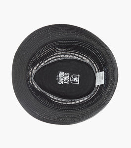 ZAYLEN FEDORA Paper Braided Pinch Front Hat