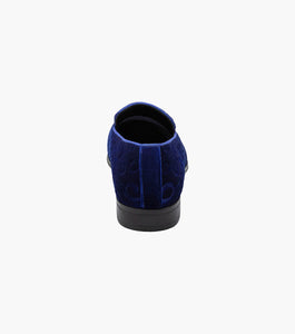 Stacy Adams Saunders Debossed Velour Slip On by Stacy Adams Shoes