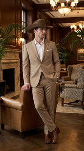 Men’s Tan Country Wedding Suit – Beige Groom Suit for Rustic & Outdoor Weddings