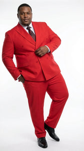 Vitali Red Double Breasted Suit – Men’s 2 Piece Formal Suit for Wedding, Prom and Special Events Modern Fit