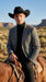 Men’s Grey Herringbone Winter Cowboy Blazer – Western Sport Coat Jacket