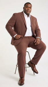 Men’s Coffee Brown 2-Piece Suit – Classic Two-Button Wedding, Business and Formal Suit