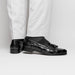 Zelli Franco Tassel Loafers in Genuine Caiman Crocodile - Black