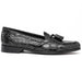 Zelli Franco Tassel Loafers in Genuine Caiman Crocodile - Black