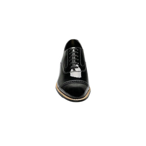 11003,Stacy Adams Patent Shiny Leather Concorde Cap Toe Oxford Lace Up