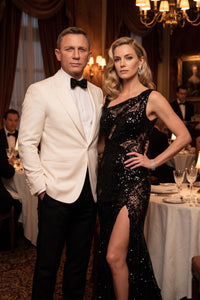 Men’s Pure White Dinner Jacket Blazer – James Bond Style Formal Tuxedo Blazer for Wedding, Black Tie & Evening Wear