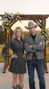 Mens Charcoal Gray Western Blazer – Cowboy Style Casual Jacket Classic Country Western Sport Coat