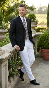 Men’s Black Three Button Blazer – Classic Formal Suit Jacket for Business, Office, Sport Coat