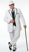 White with Black Pinstripe Suits