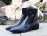 Corrente 1547 Burnished Calfskin Slip-On Boot - Navy - Navy - Size 13