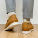 Zelli Livorno Stampata Crocodile Embossed Nubuck Loafer in Cognac