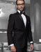 Mens 2 Button Modern Fit Wool Tuxedo in Black - Men's Tuxedo USA