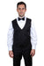 Stacy Adams Men's Black Tux with Shawl Lapel & Single Button Vest