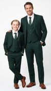 father and son matching suits