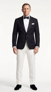 Men’s James Bond Style Black Dinner Jacket Blazer – Classic Formal Tuxedo Evening Wear