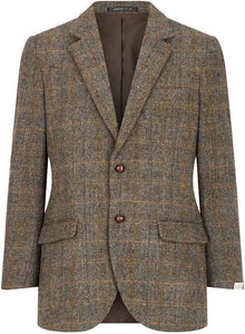 Walker and Hawkes Harris Tweed Blakemore Blazer for Men - Hand-Woven Wool Tweed Jacket with Polyester Lining, Regular Fit