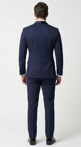 Men’s Father of the Bride Tuxedo Suit – Shawl Lapel Wedding Suit in Black, Navy or Hunter Green