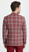 Men's Red Tartan Plaid Blazer Checkered Sport Coat Holiday New Year Gray Windowpane