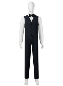 Black Suit Cosplay Costume for Men – Halloween Outfit Without Shoes
