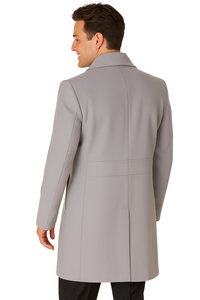 Men's Full Length Overcoat – Classic Winter Long Top Coat