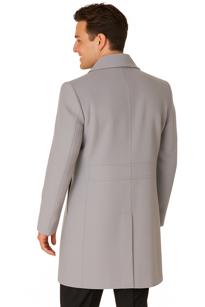 Men's Full Length Overcoat – Classic Winter Long Top Coat