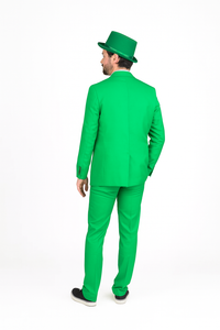 Vibrant Green Costume Suit with Matching Hat – Bold Party & Event Wear