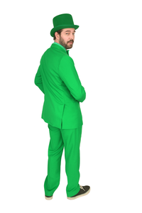 Vibrant Green Costume Suit with Matching Hat – Bold Party & Event Wear