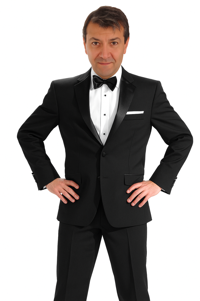 Tiglio 140s Wool 1-button Black Tuxedo