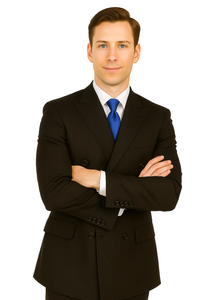 Giorgio Fiorelli Double-Breast Black Stripe Suit