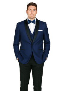 Arlan French-Blue Tuxedo with One Button