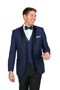 Arlan French-Blue Tuxedo with One Button