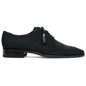 Marco Di Milano Rimini Black Genuine Stingray Exotic Lace-Up Dress Shoes - view 2