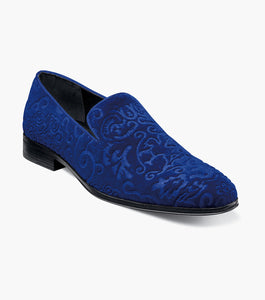 Stacy Adams Saunders Debossed Velour Slip On by Stacy Adams Shoes