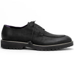 Zelli Campo Sueded Goatskin Lace-up Blucher Shoes in Black