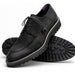 Zelli Campo Sueded Goatskin Lace-up Blucher Shoes in Black