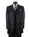 Mens 3 Button Ton on Ton Stripe Fashion Suit in Black - Men's Tuxedo USA